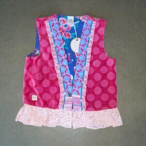 Wildflower Reversible Vest with Lace Trim | Size 10